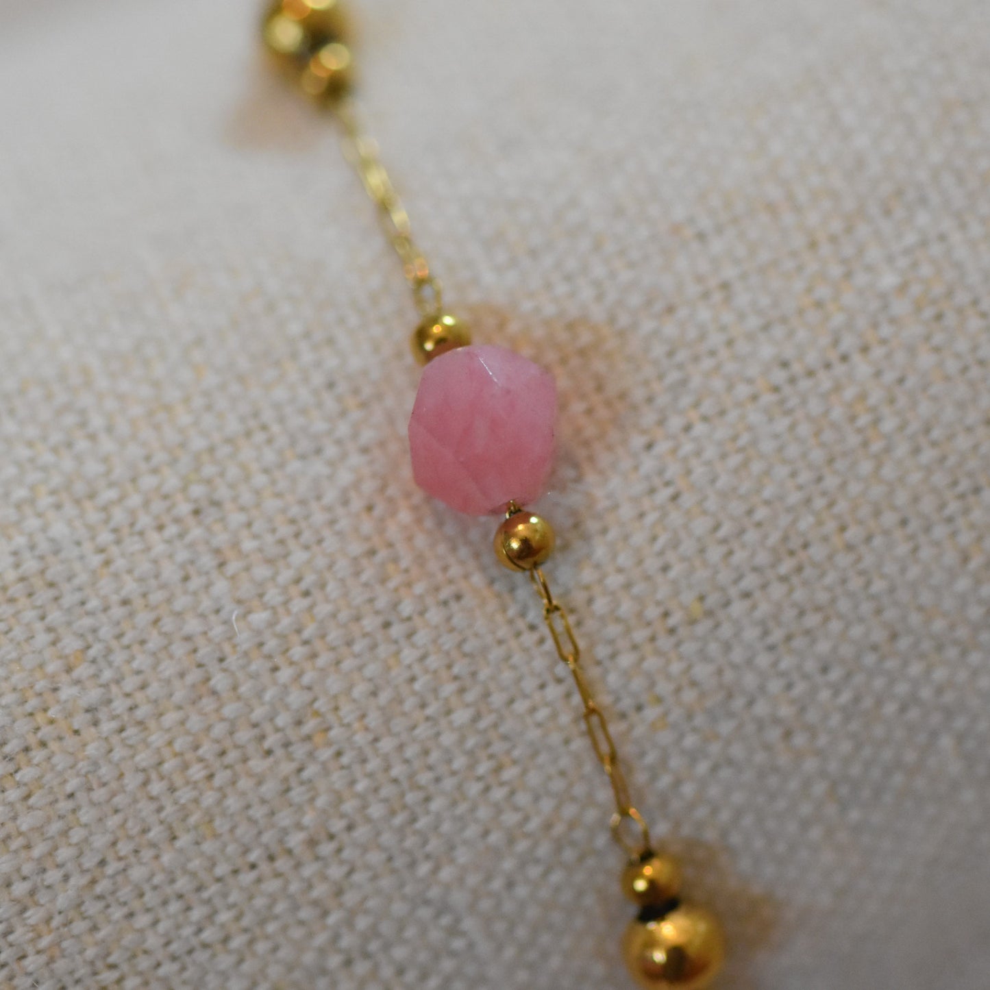 RVS armband Fleur roze