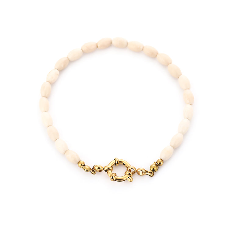Kralenarmband Annemijne ivoor