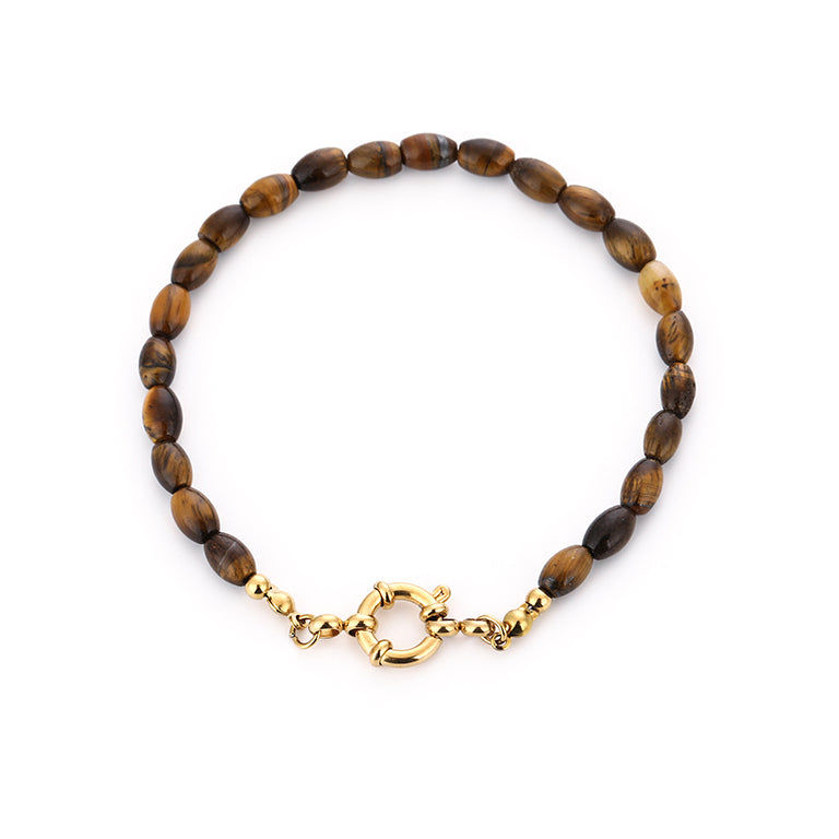 Kralenarmband Annemijne bruin