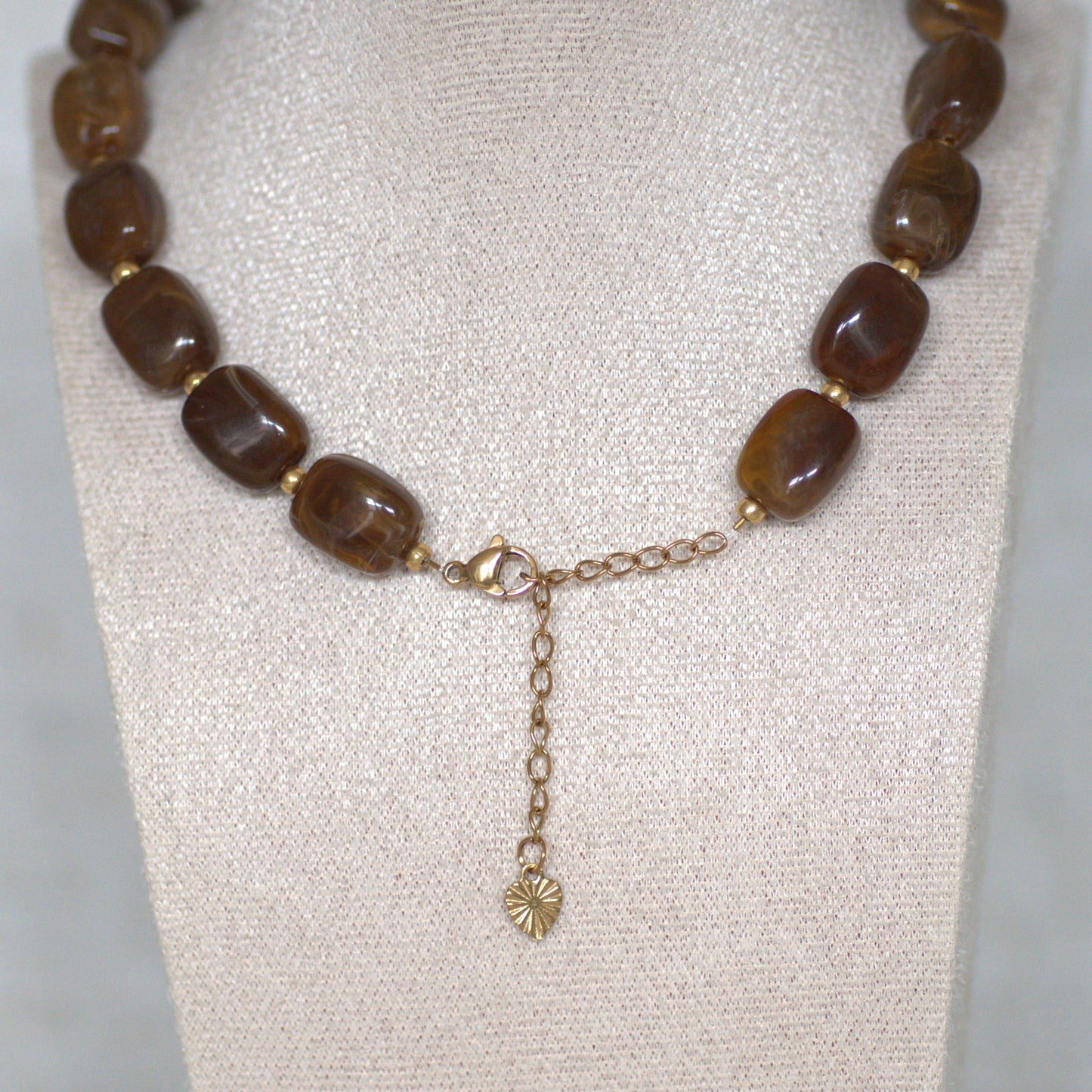 Kralenketting Lot bruin