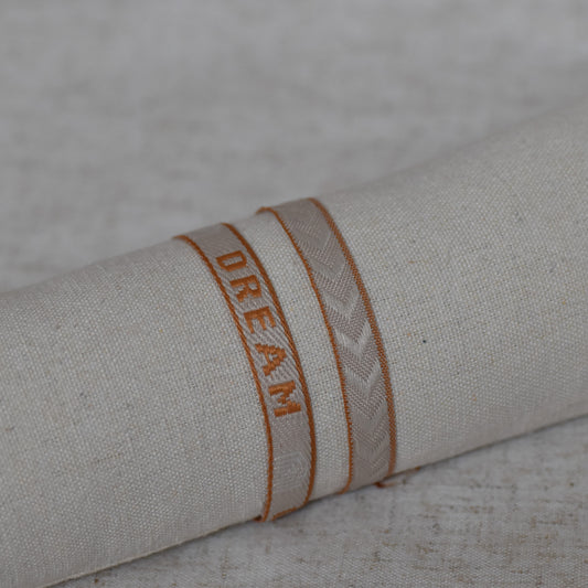Lintarmband beige