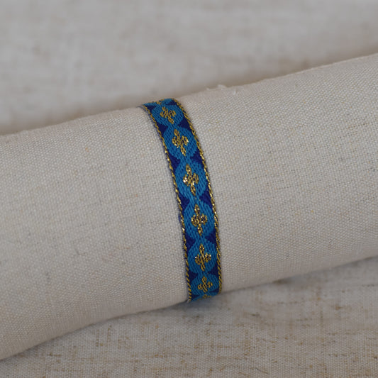 Lintarmband Blauw