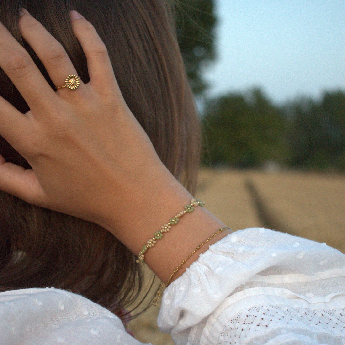 Kralenarmband Emma groen