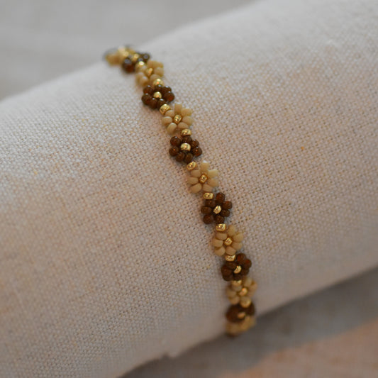 Kralenarmband Emma beige
