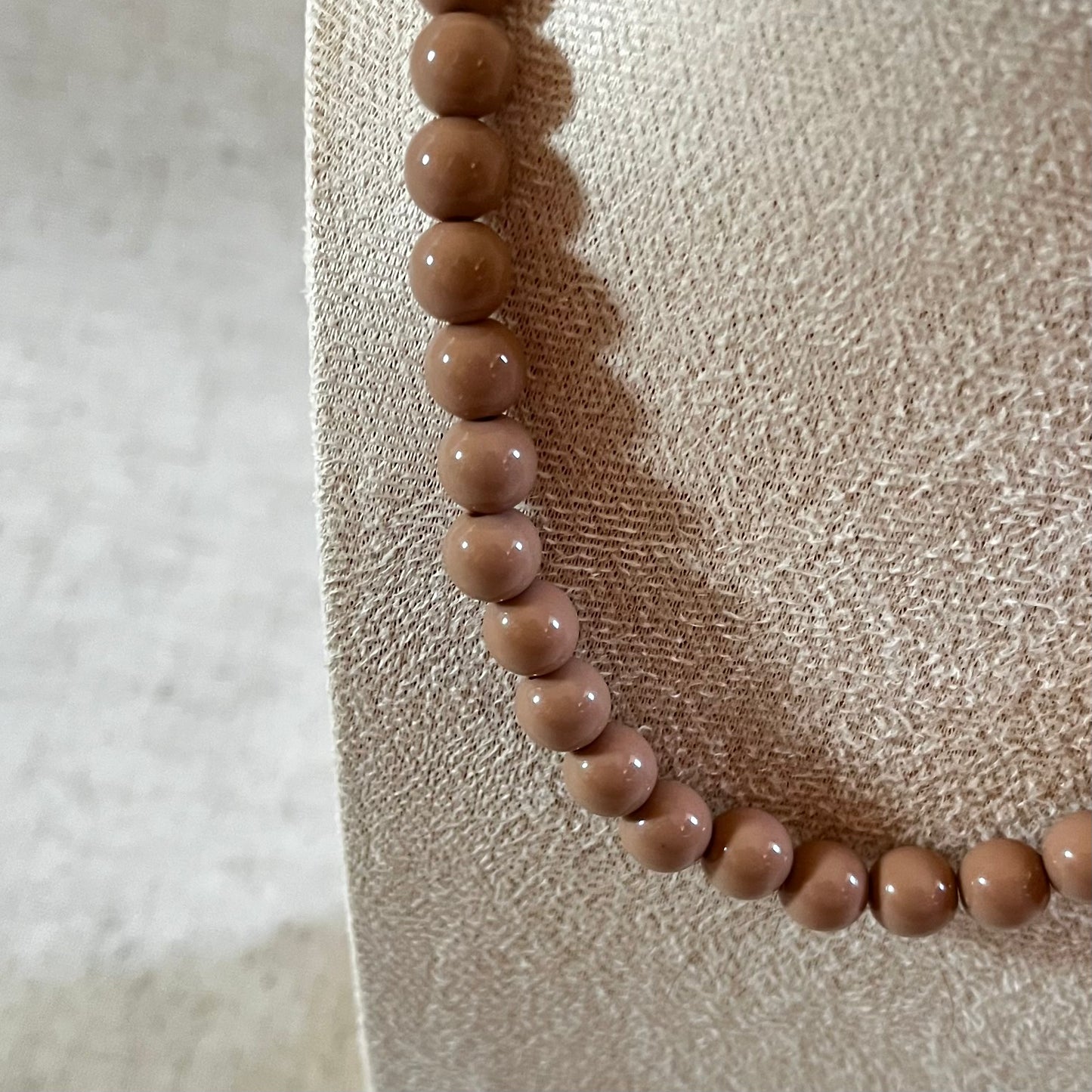 Kralenketting Rhodé taupe