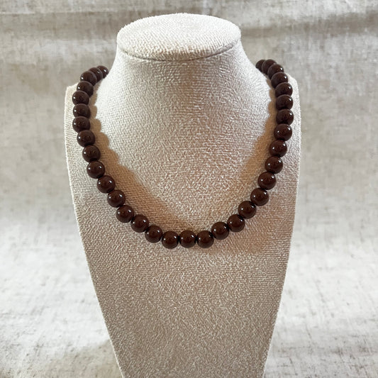 Kralenketting Rhodé bruin