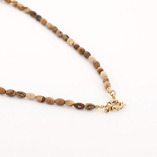 Kralenketting Annemijne Khaki