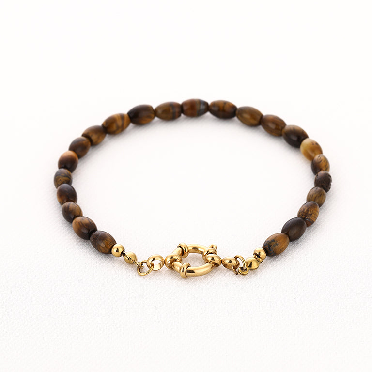 Kralenarmband Annemijne bruin
