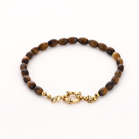 Kralenarmband Annemijne bruin