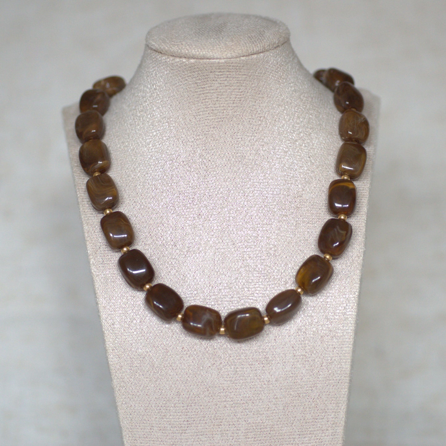 Kralenketting Lot bruin