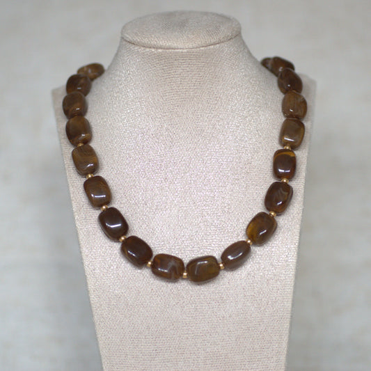 Kralenketting Lot bruin