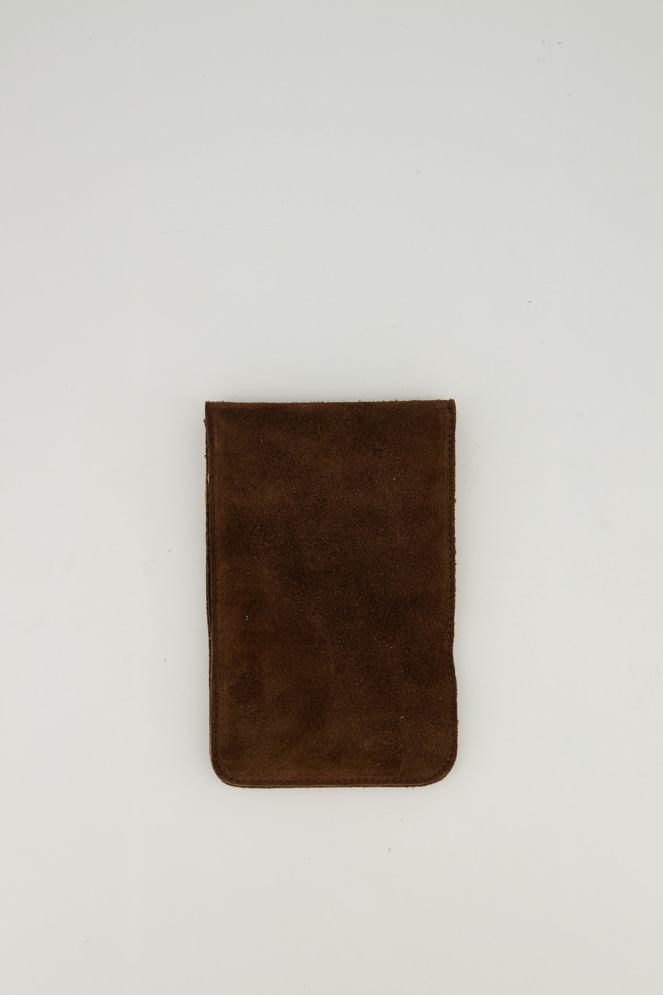 Leren telefoontas bruin