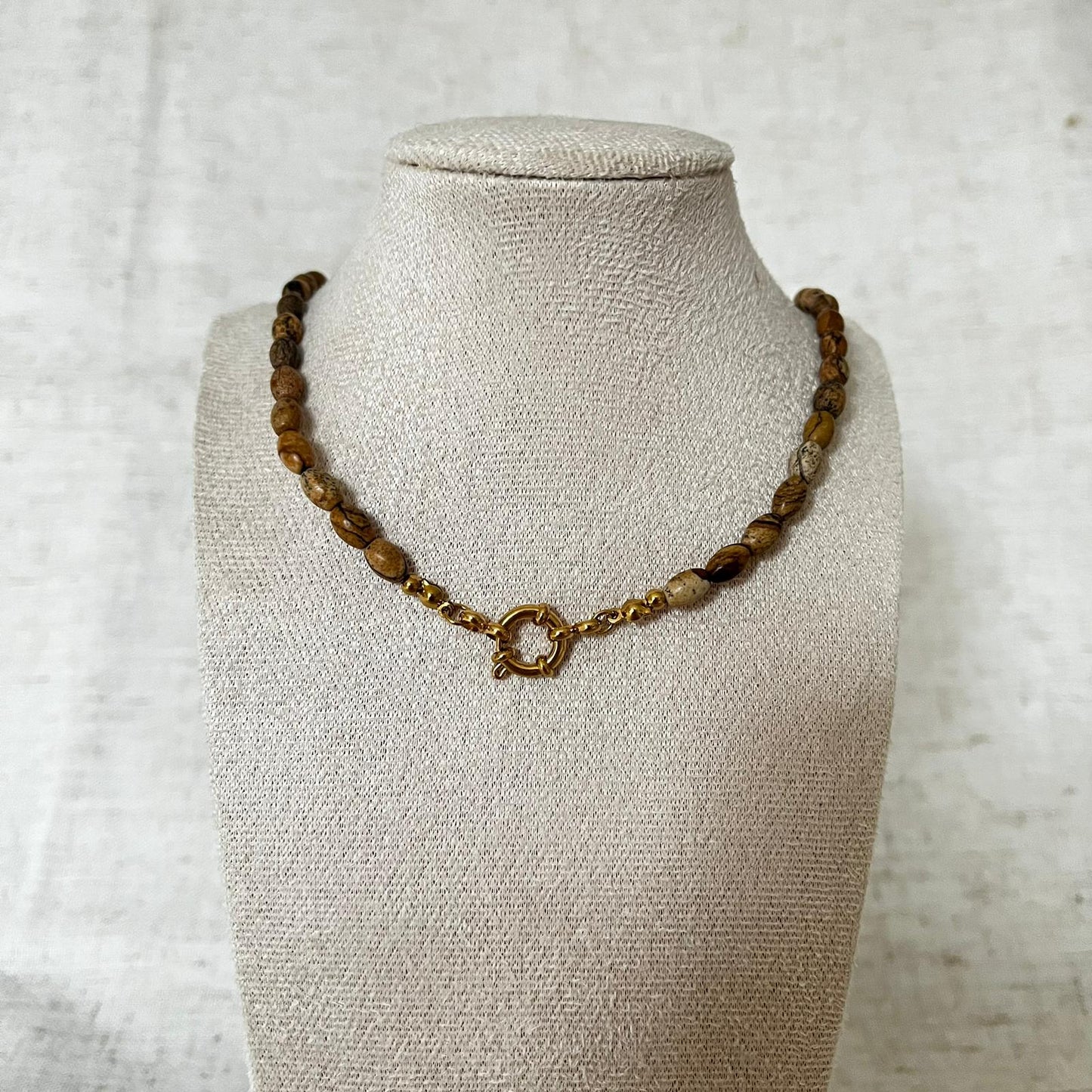 Kralenketting Annemijne Khaki