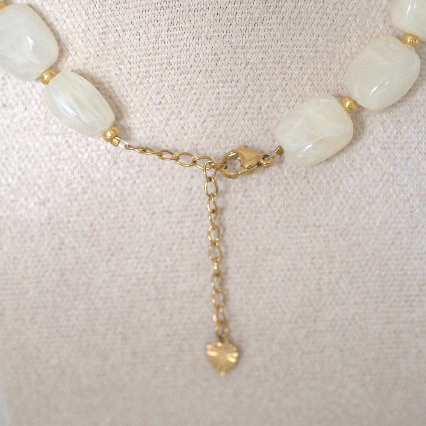 Kralenketting Lot creme